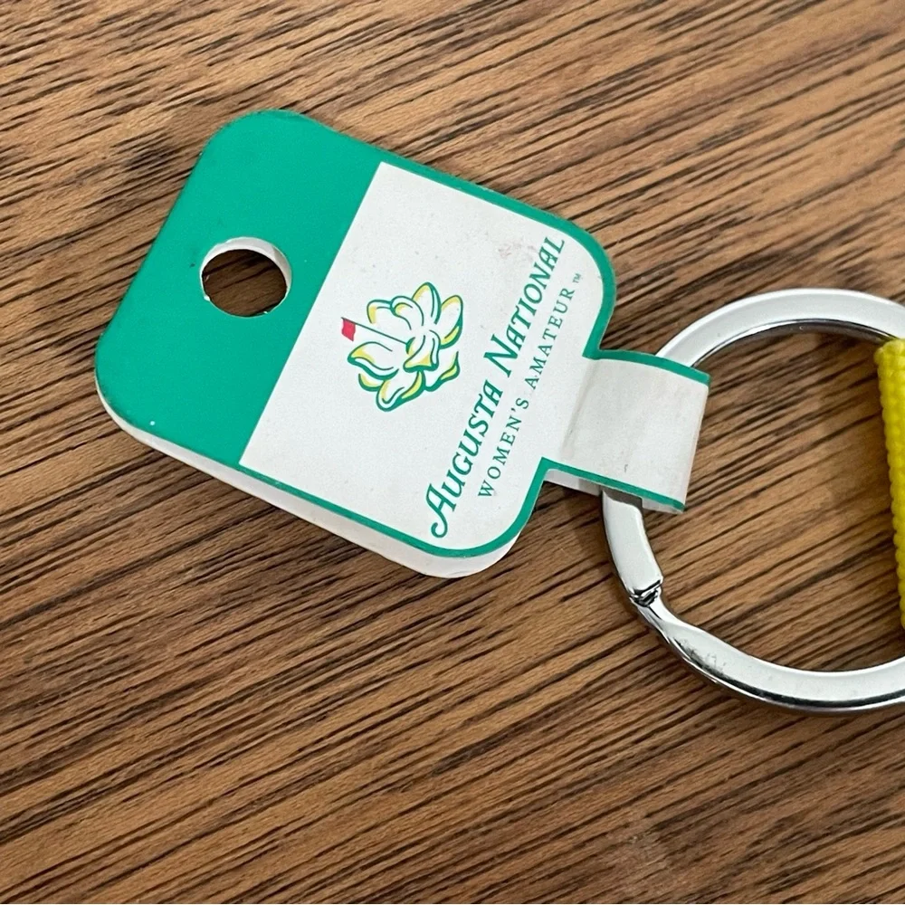 Augusta National Masters Golf Keychain Yellow Green NWT Souvenir